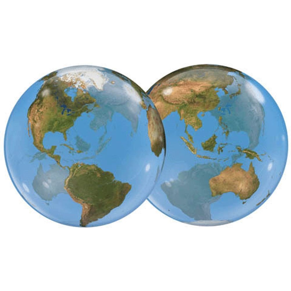 22" Planet Earth Bubble Balloon
