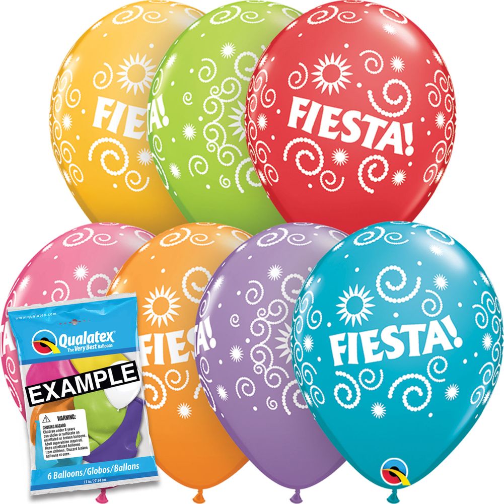 11" Fiesta Latex Balloons (6ct)