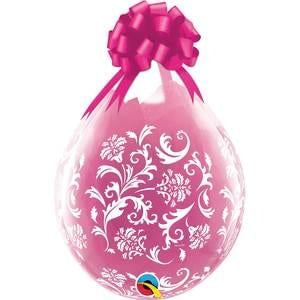 18" Damask Print Diamond Clear (25/Bag)