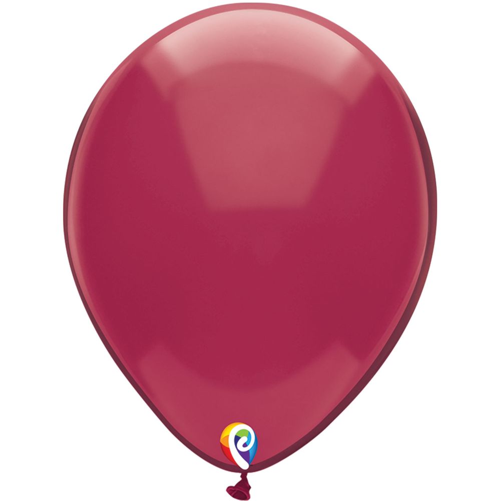 Funsational 12" Crystal Burgundy Latex Balloons, 15ct
