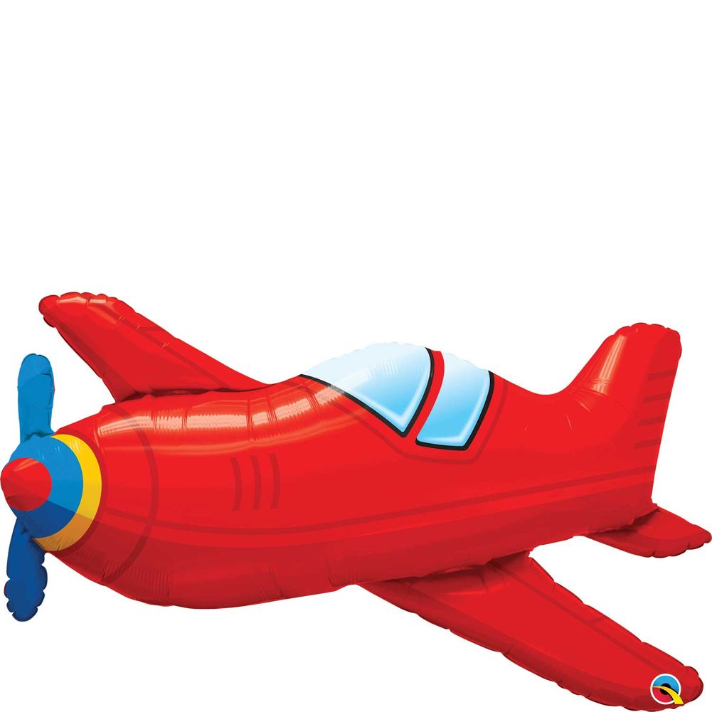 36" RED VINTAGE AIRPLANE SHAPE