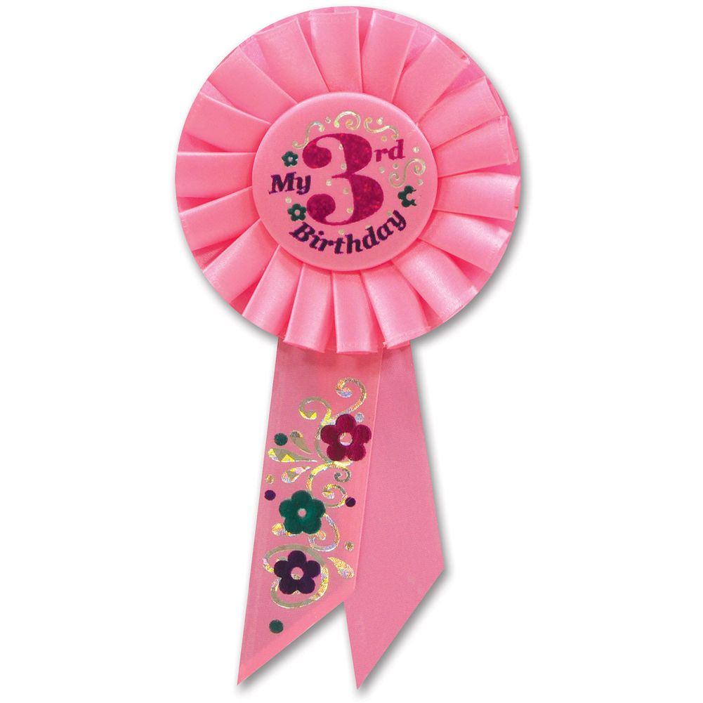 My 3rd Birthday Rosette
