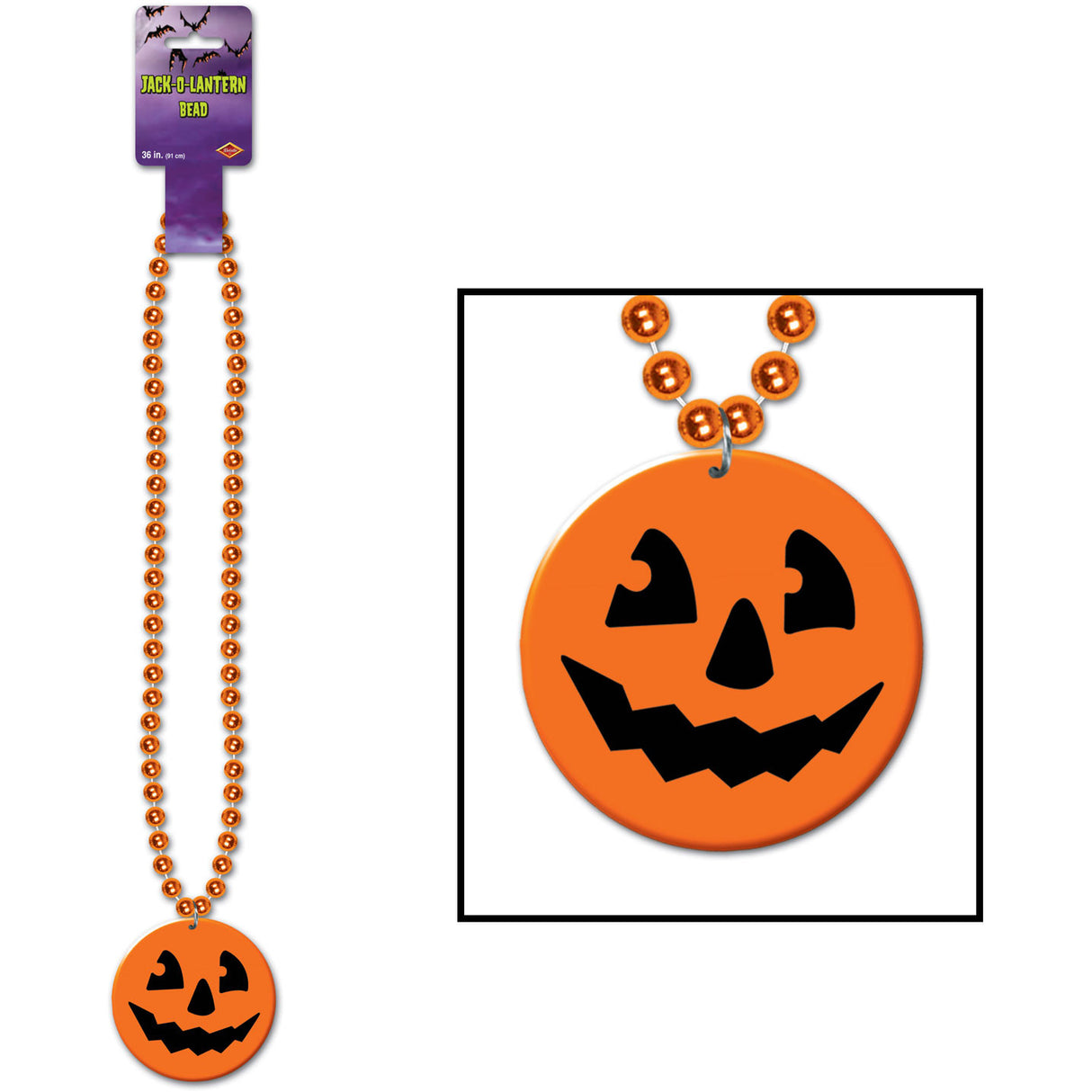 Jack O' Lantern Medallion Beads