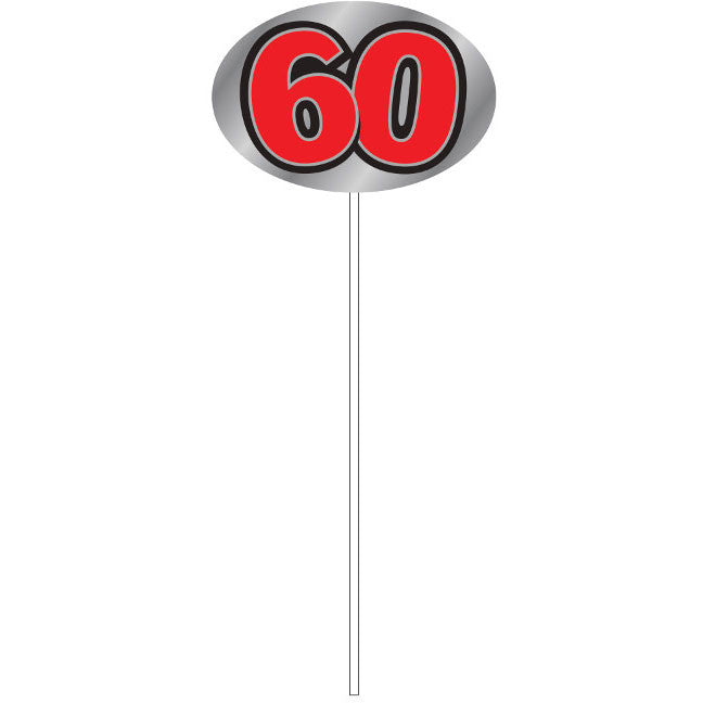 60th Birthday Foil Picks (6ct)