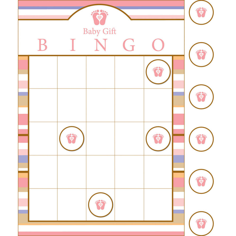Tiny Toes - Pink Bingo Game
