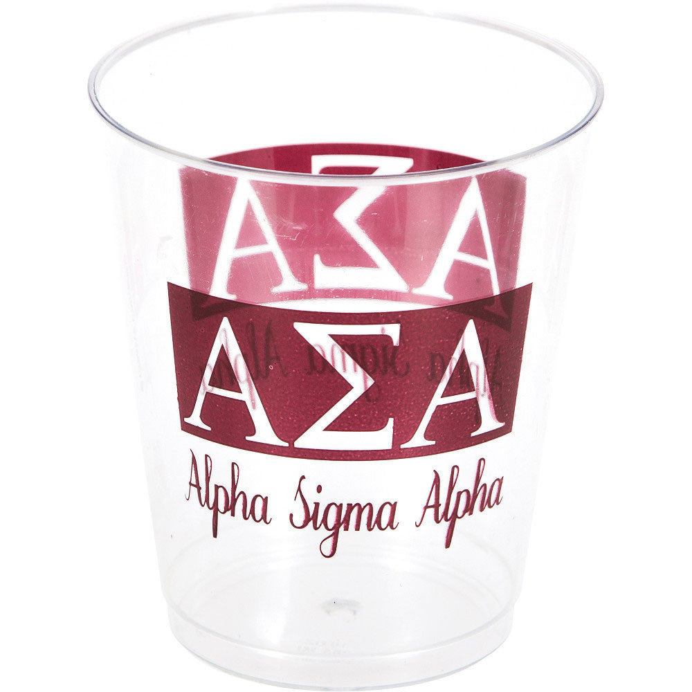 Alpha Sigma Alpha 10oz Plastic Tumblers