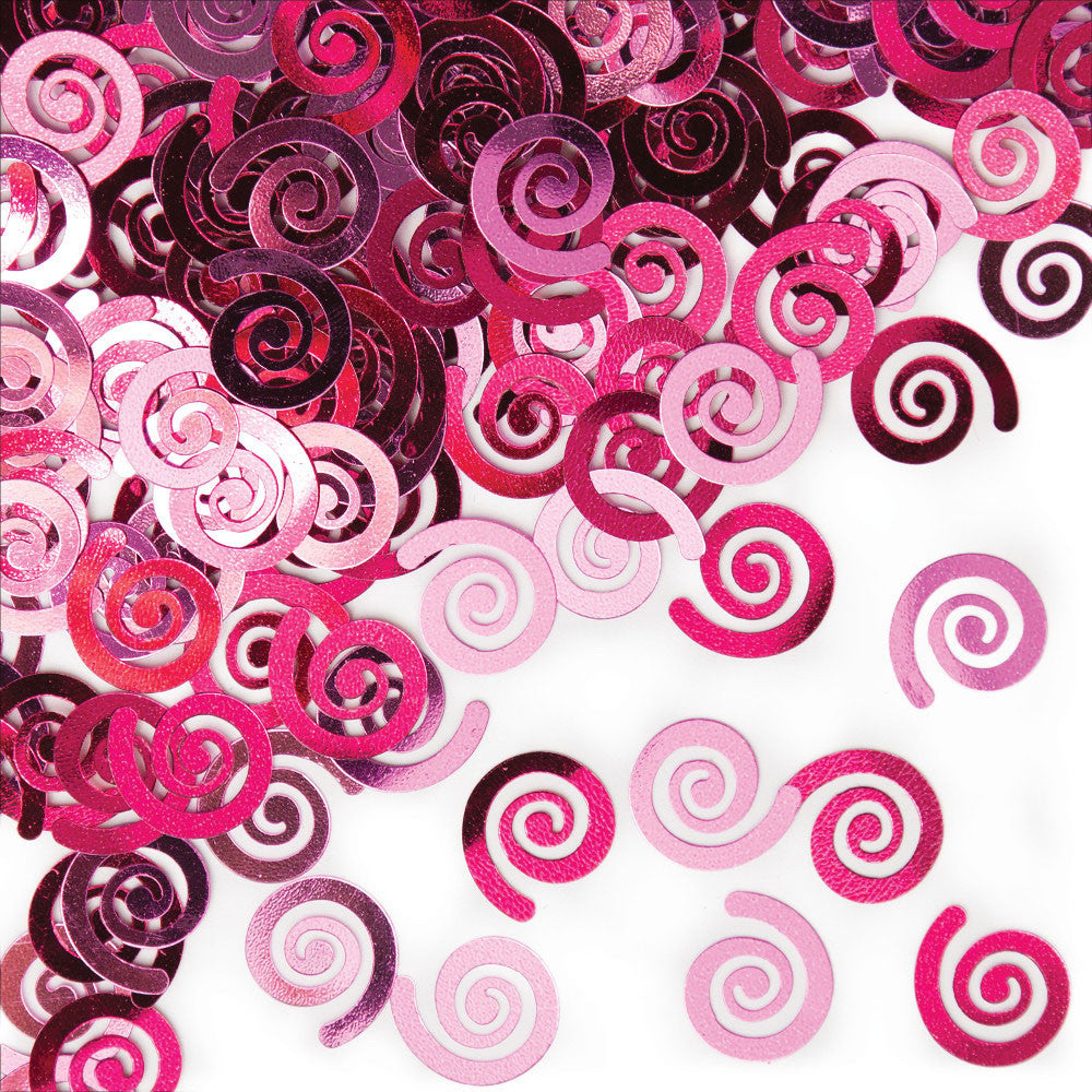 Candy Pink Swirls Foil Confetti