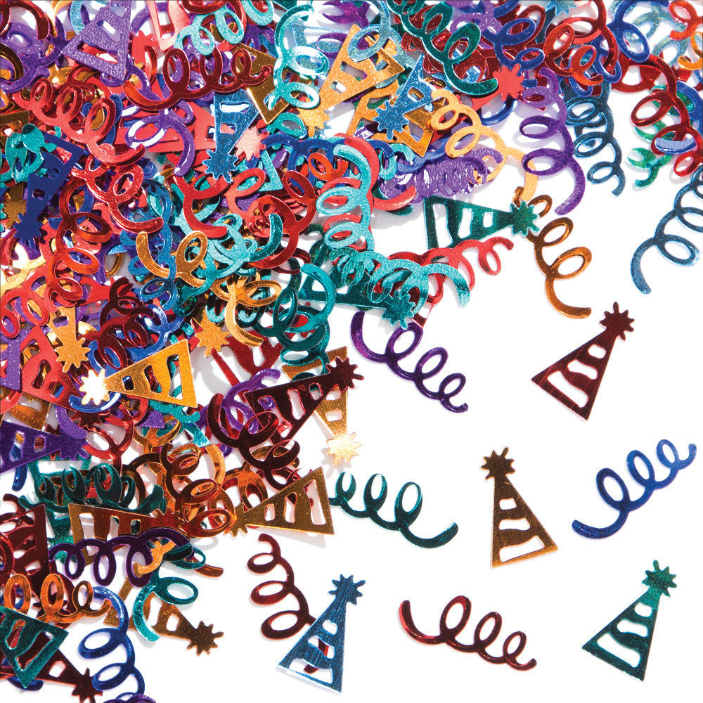 Streamers and Hats Foil Confetti
