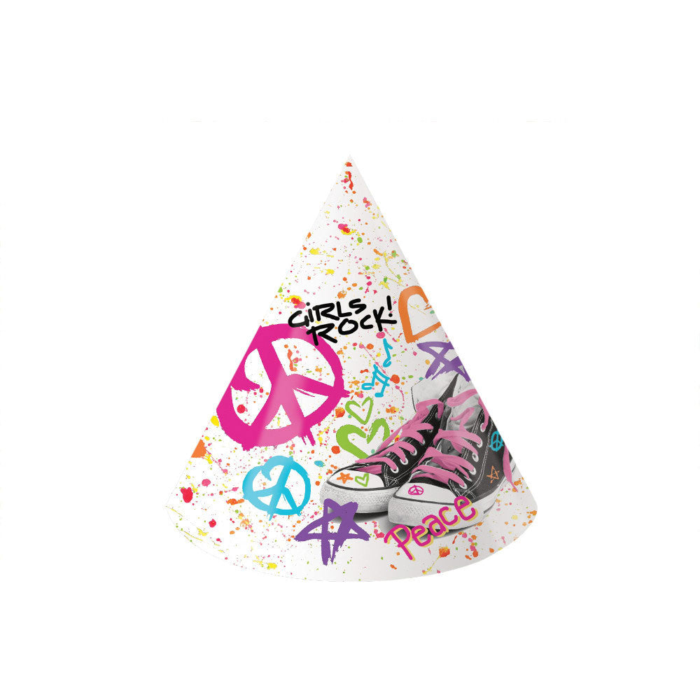 Totally 80's Party Hats (8ct)