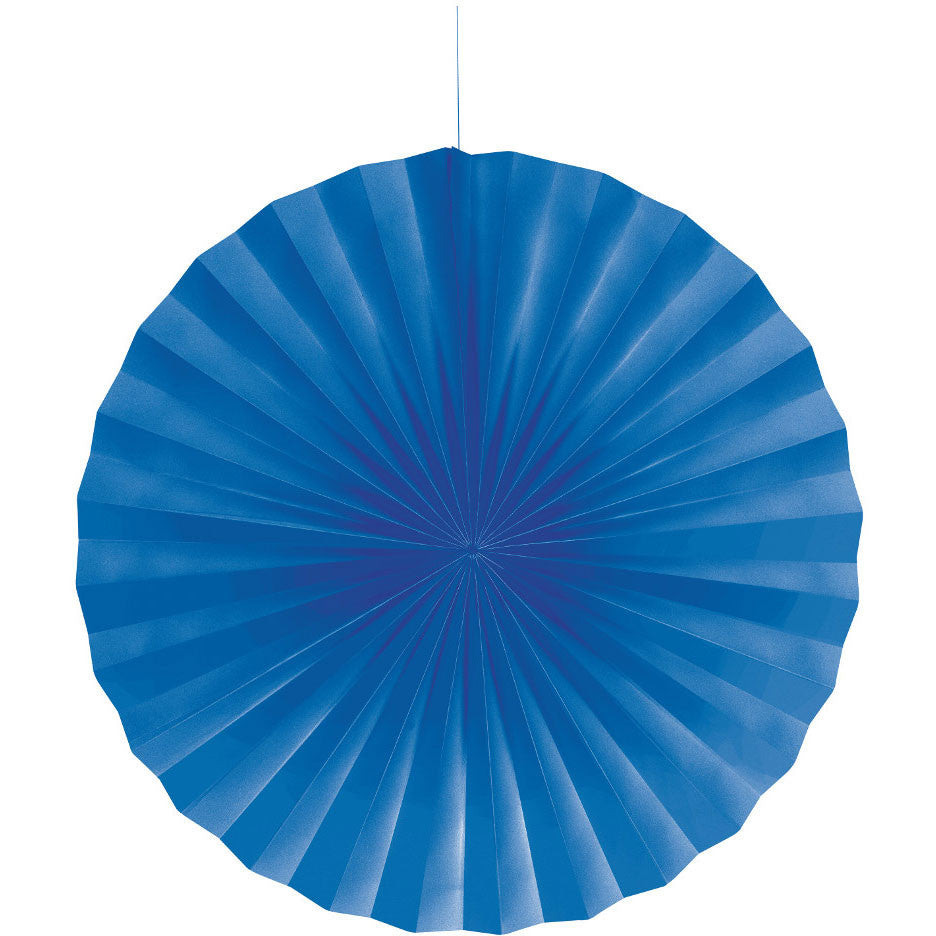 True Blue 16" Paper Fan