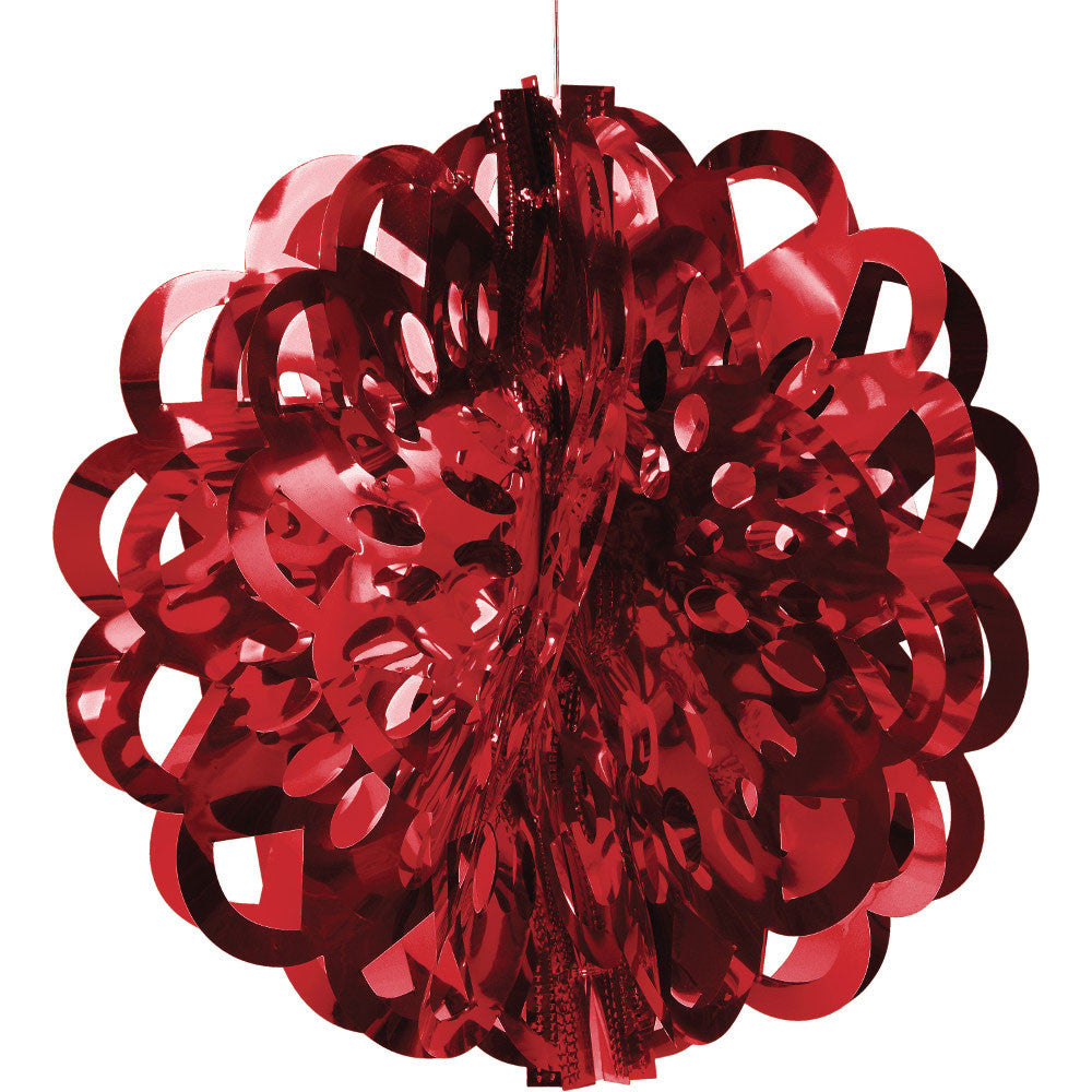 16" Red Diecut Foil Ball