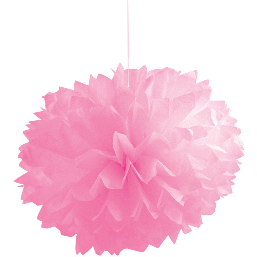 Candy Pink Fluffy Tissue Balls (3ct)