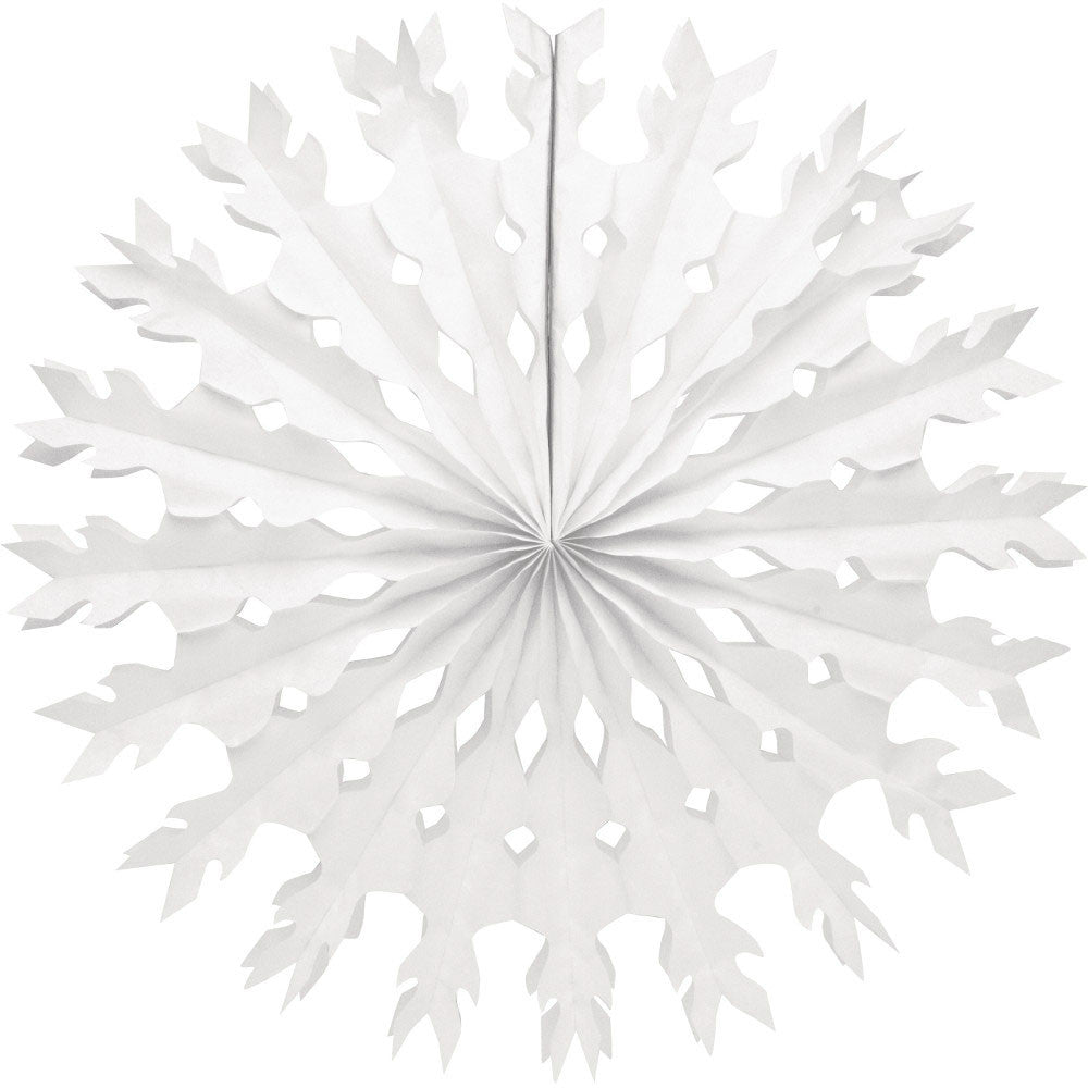 12" Tissue Snowflake Fan
