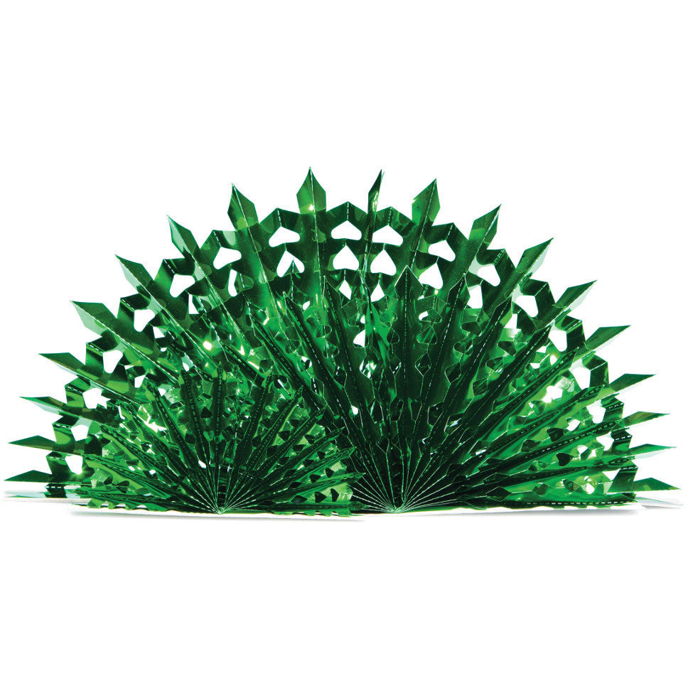 Glitz Green Fan Centerpiece