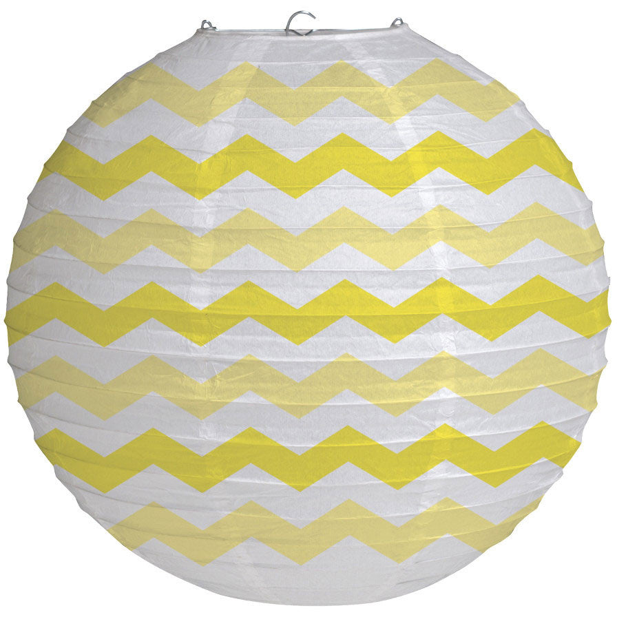 Mimosa Chevron 12" Round Paper Lantern