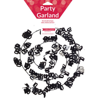 Dancing Music Notes Wire Garland, Printed 12'