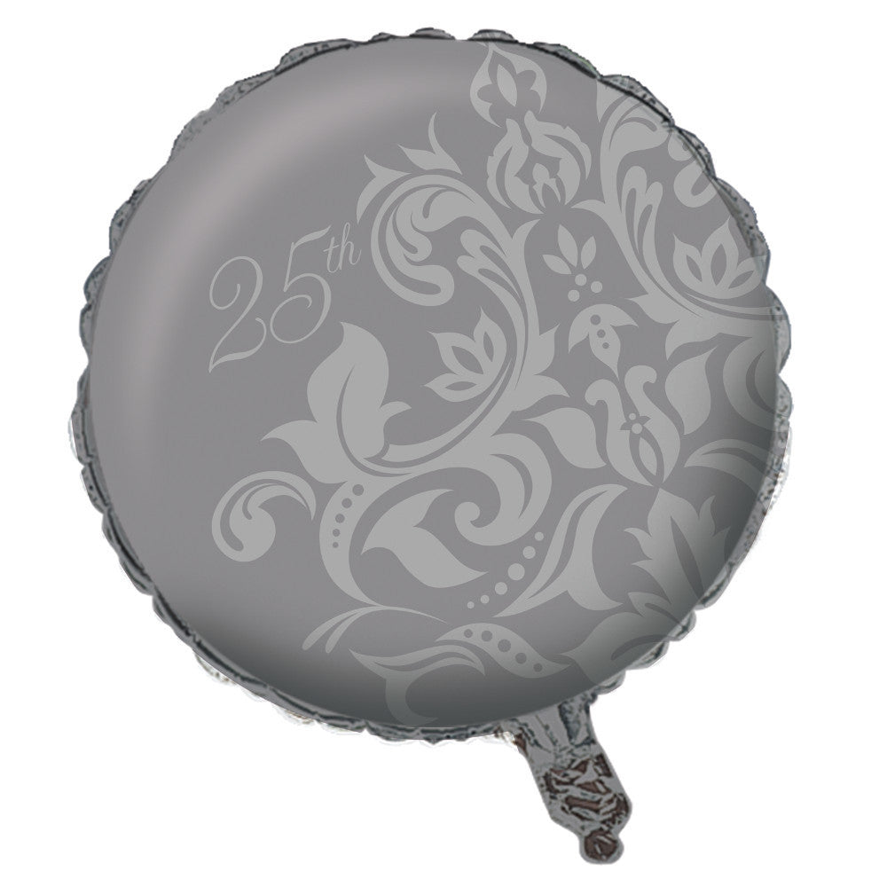 Silver Anniversary 18" Foil Balloon