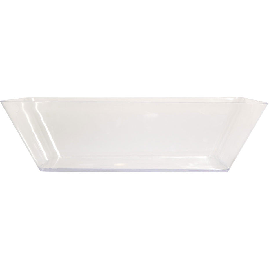 Clear 11" Plastic Square Serving Bowl