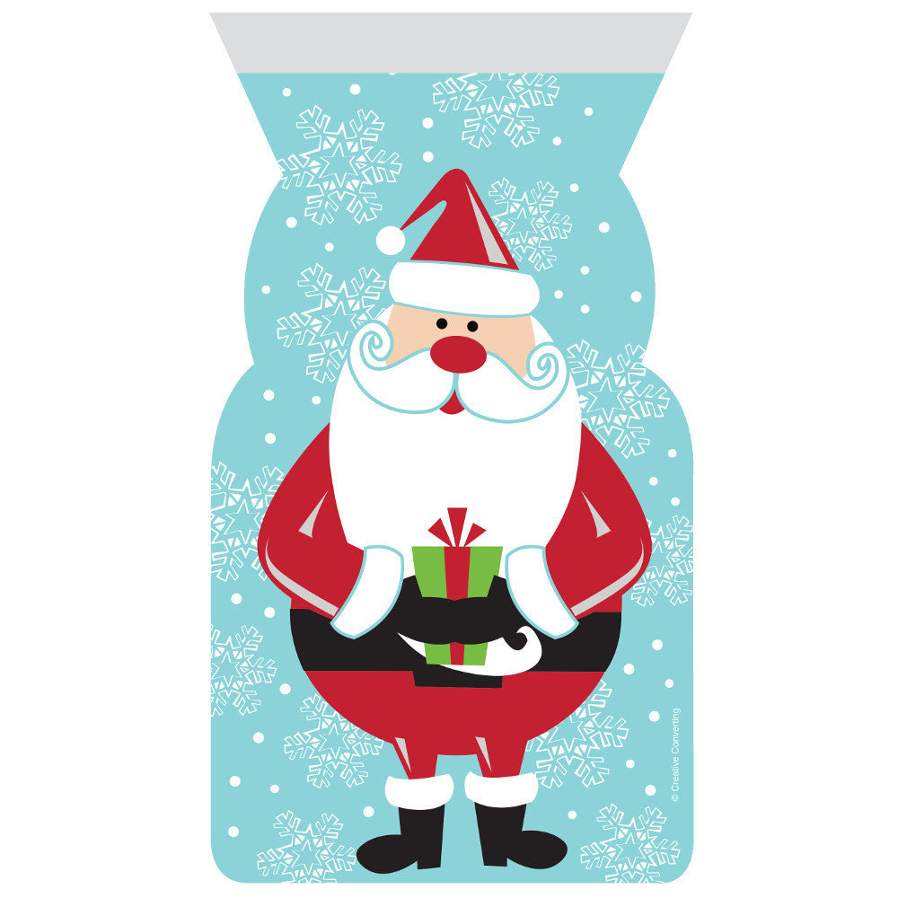 Santa Cello Zip Shaped Bags (12ct)