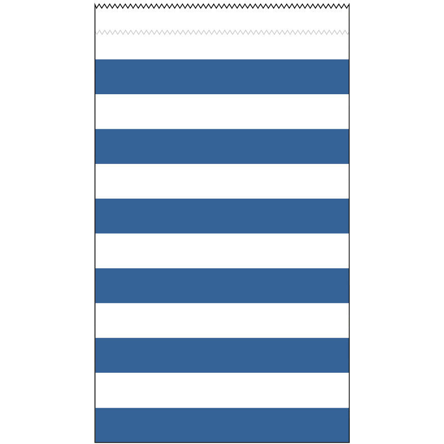 True Blue Stripes Medium Paper Treat Bags (15ct)