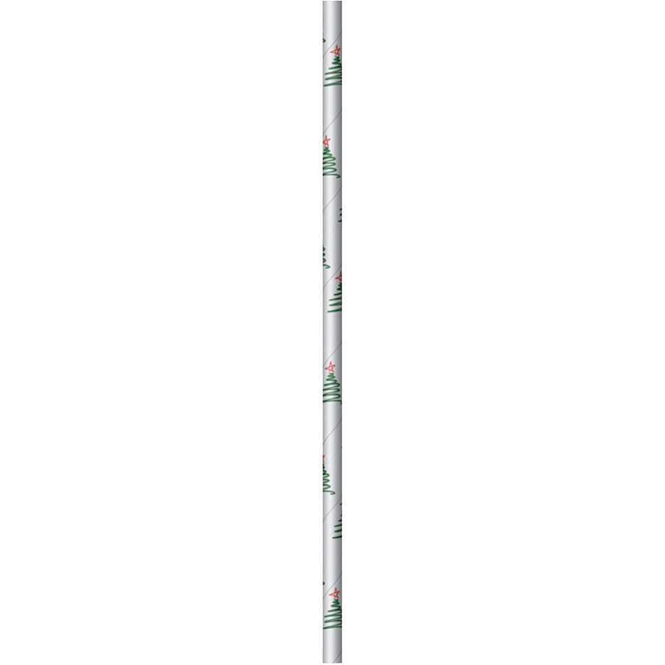 Christmas Trees Paper Straws (24ct)