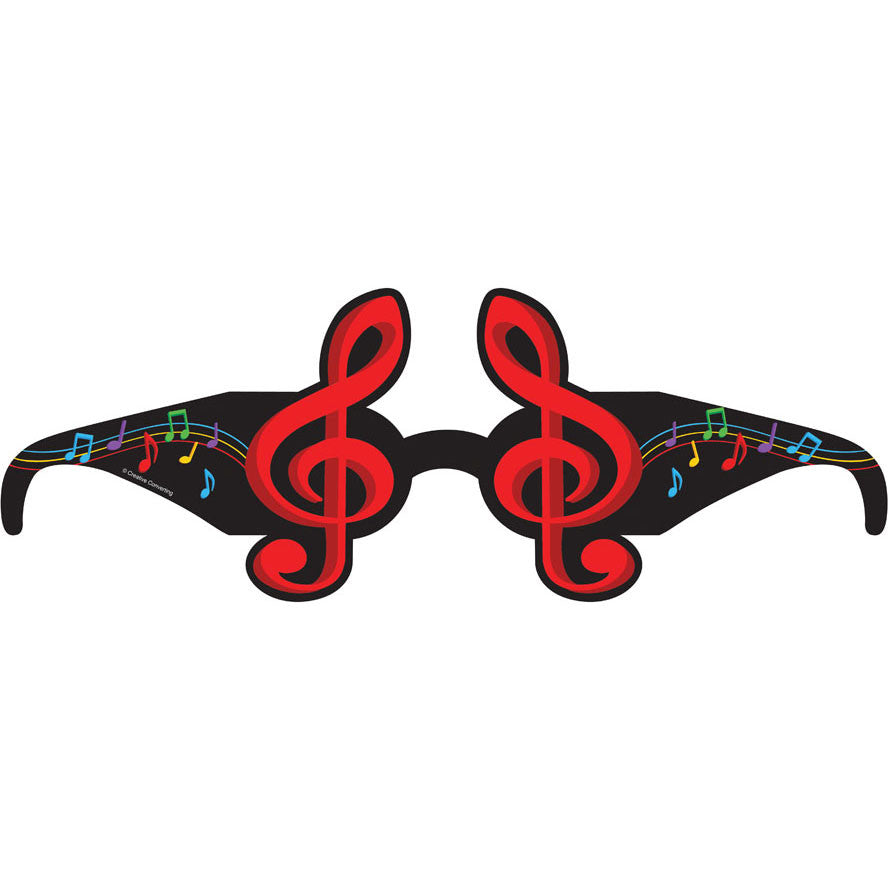 Dancing Music Notes Wearable Glasses, Paper