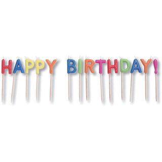 Happy Birthday Brights Candle Pick Set