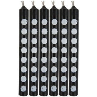 Black Dots Stick Candles (12ct)