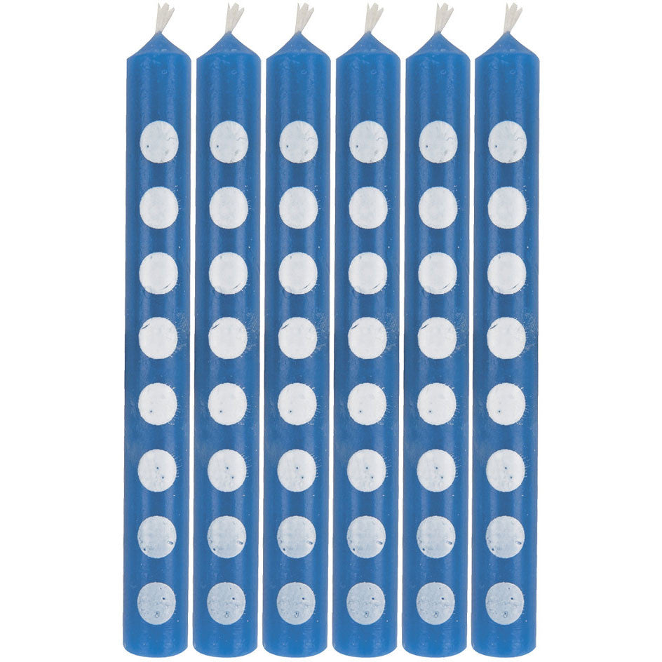 True Blue Dots Stick Candles (12ct)