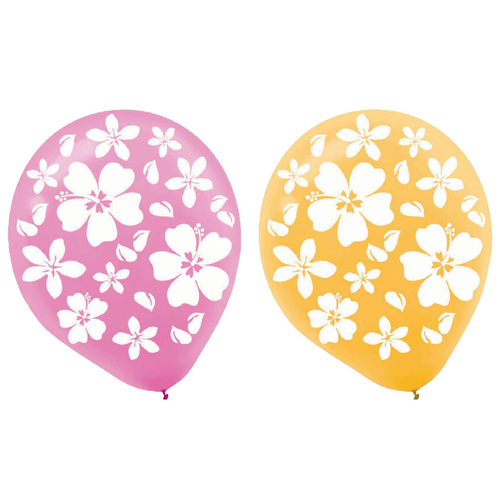Hibiscus Print Latex Balloons,