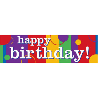 Happy Birthday Metallic Party Banner