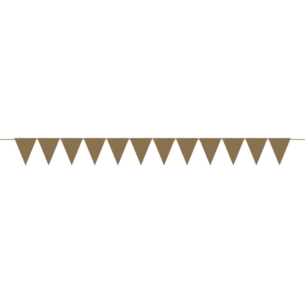 Gold Mini Paper Pennant Banner