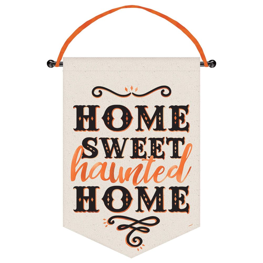 Home Sweet Haunted Home Canvas Sign (1 ct)