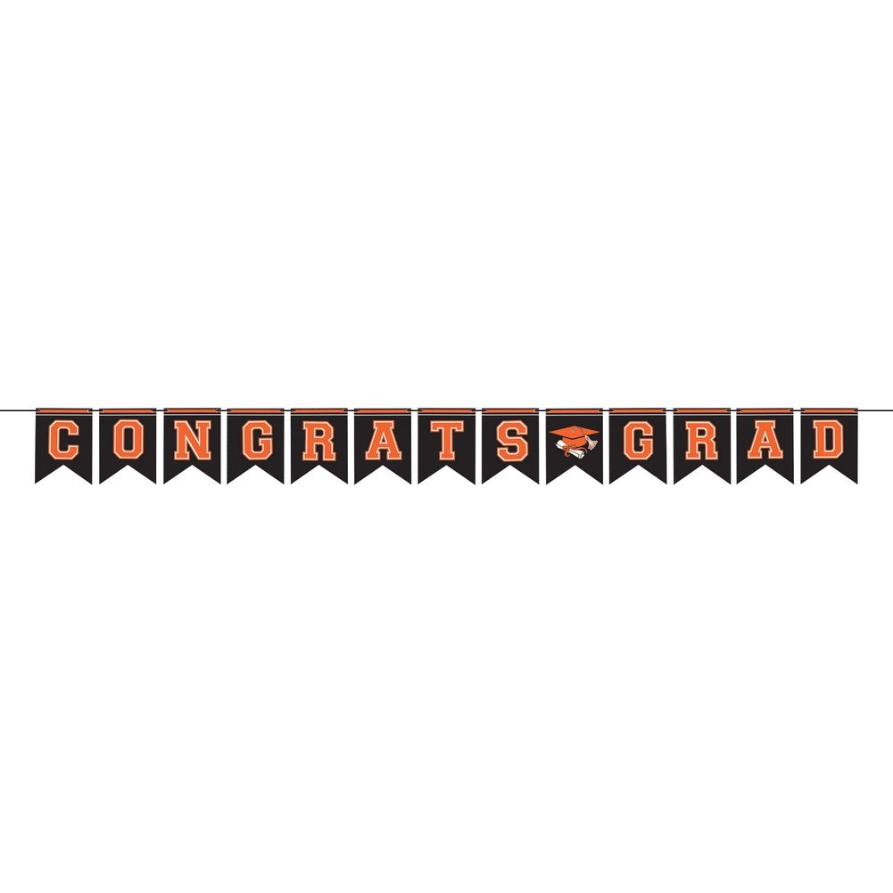 Grad Class Of 2023 Layered Banner Orange (1ct)