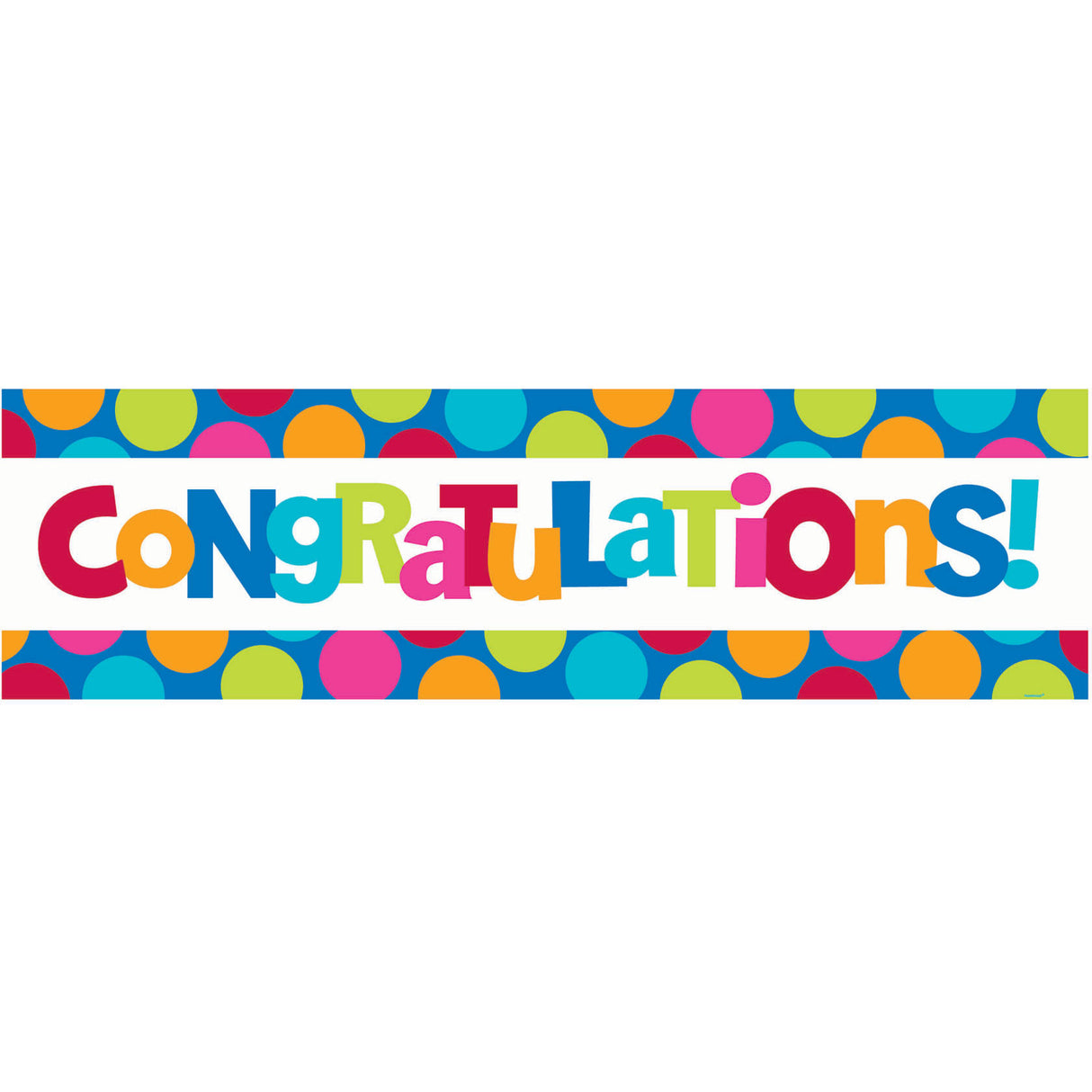 Congratulations Banner- Polka Dot