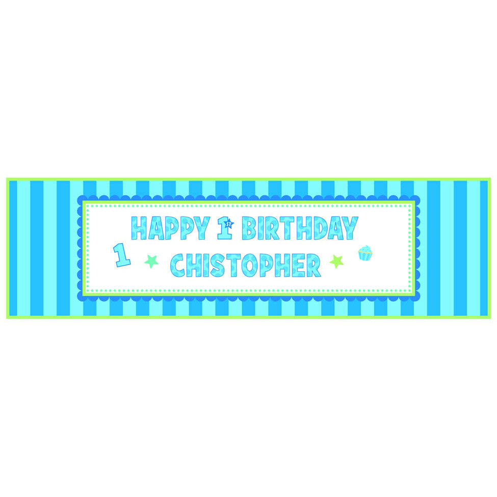 1st Birthday Boy Giant Sign Banner