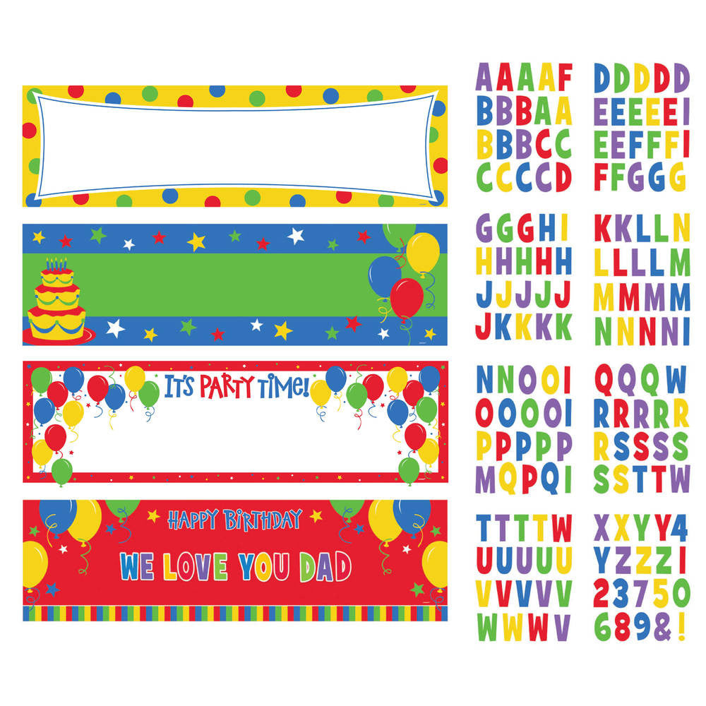 Balloon Fun Customizable Banner Pack (4ct)