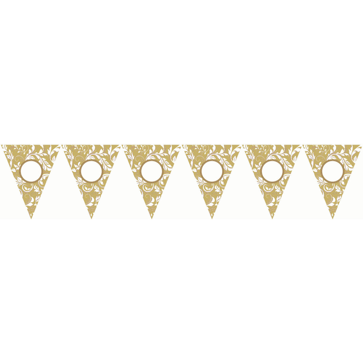 Pennant Banner- Gold Elegant Scroll