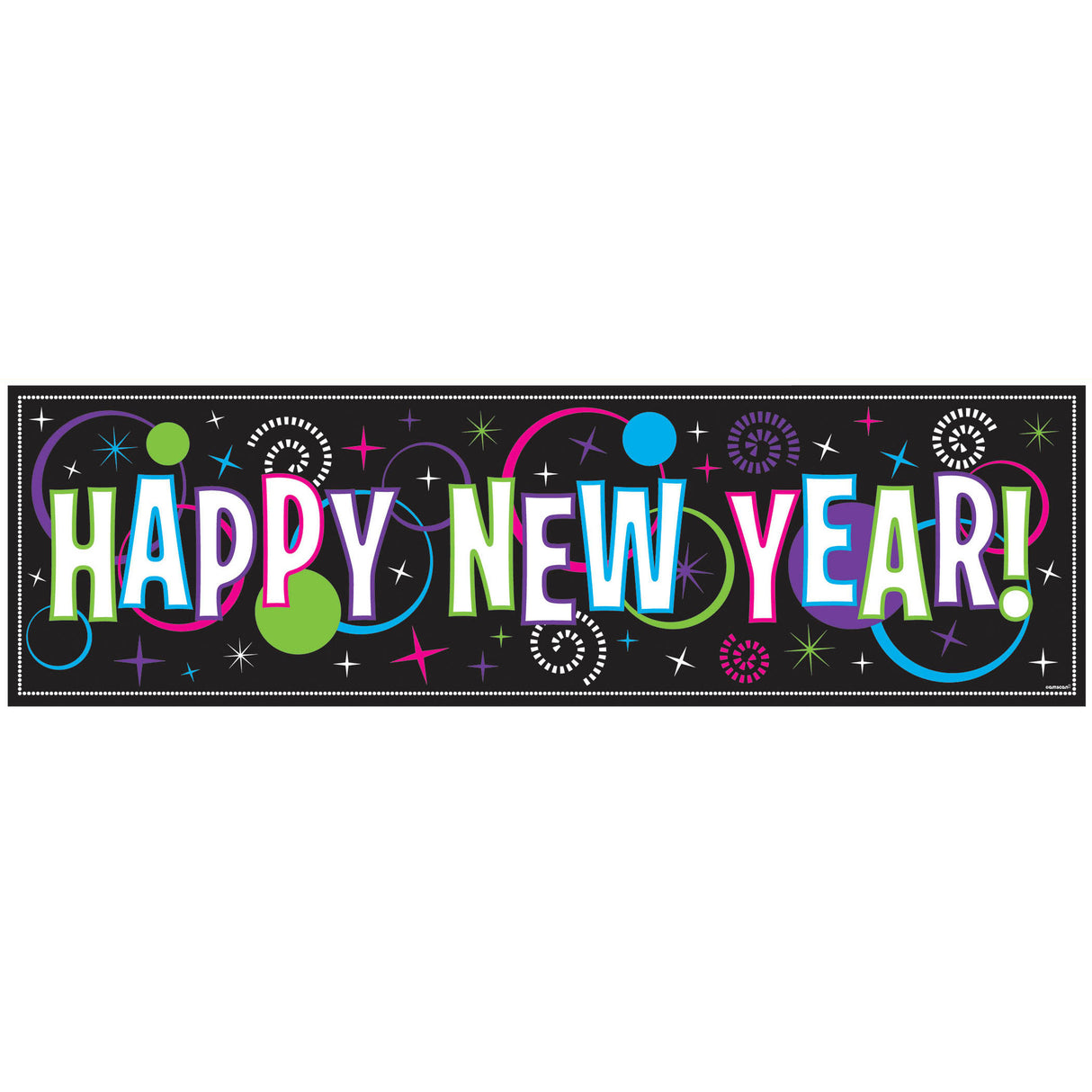 New Years Giant Metallic Banner