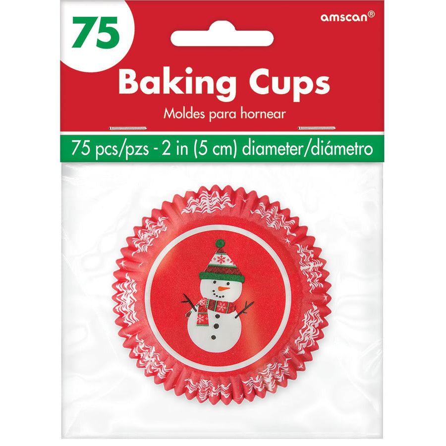 Christmas Snowman 2" Baking Cups (75 ct)