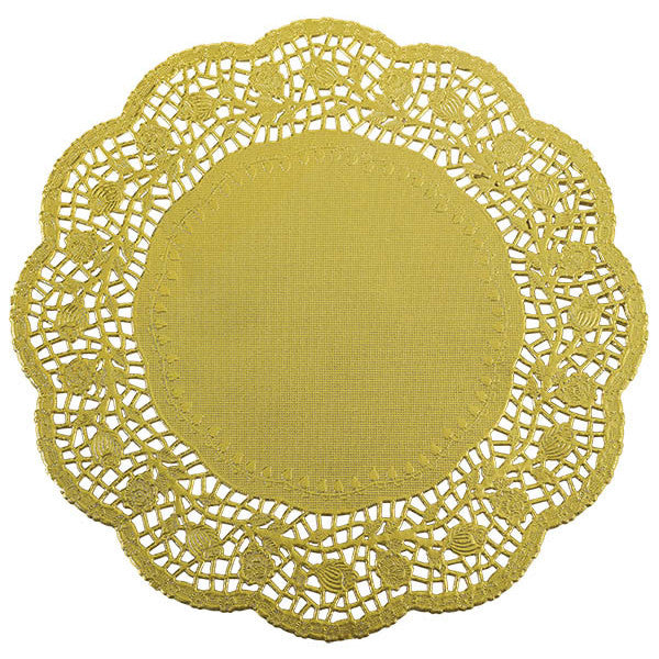Gold Foil Doilies, 10.5
