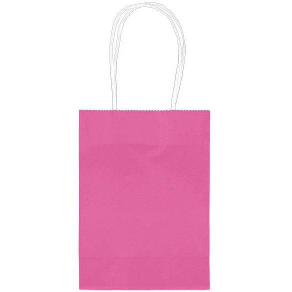 Bright Pink Mini Kraft Bags