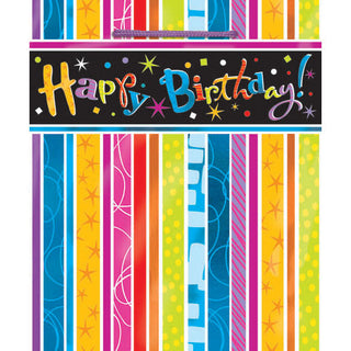 Party Stripe Foil Medium Gift Bag