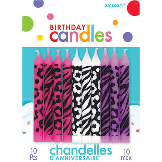 Animal Print Stick Candles