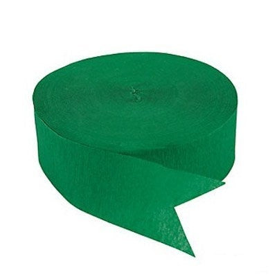Festive Green Jumbo Crepe Stremer