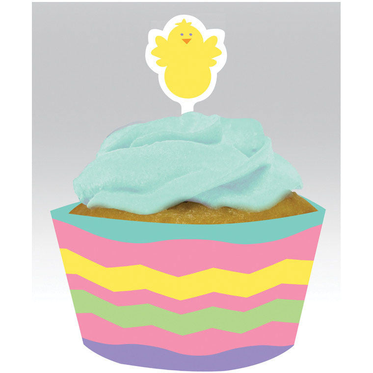 Chick Cupcake Wraps and Picks
