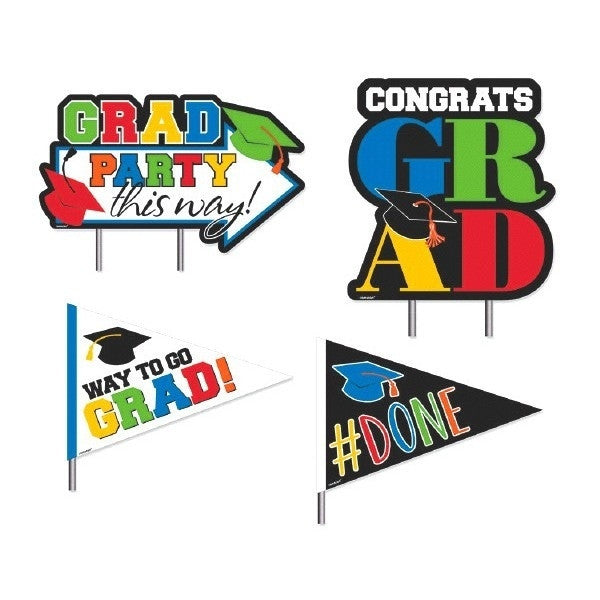 Congrats Grad Plastic Yard Signs