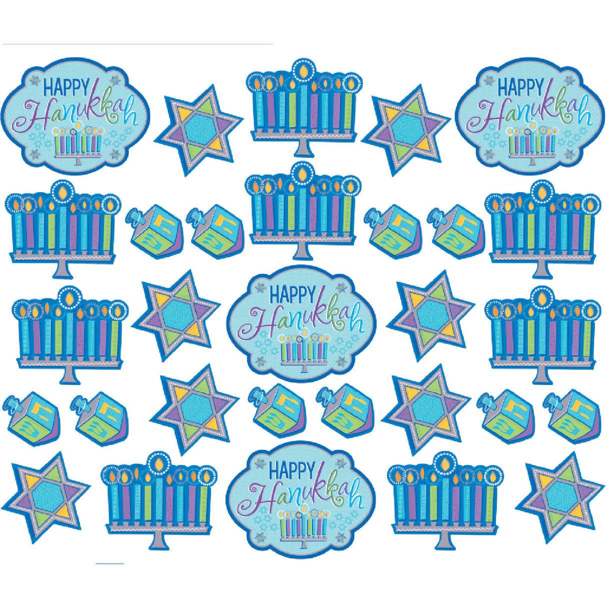 Happy Hanukkah Cutout Value Pack