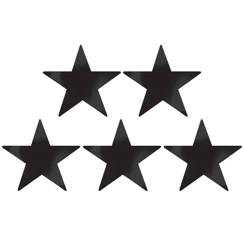 Jet Black 9" Star Cutouts (5 ct)