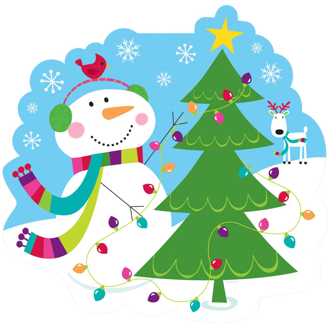 10.5" Joyful Snowman Cutout